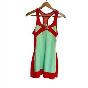 Adidas Green and Red Tennis Dress Size Small